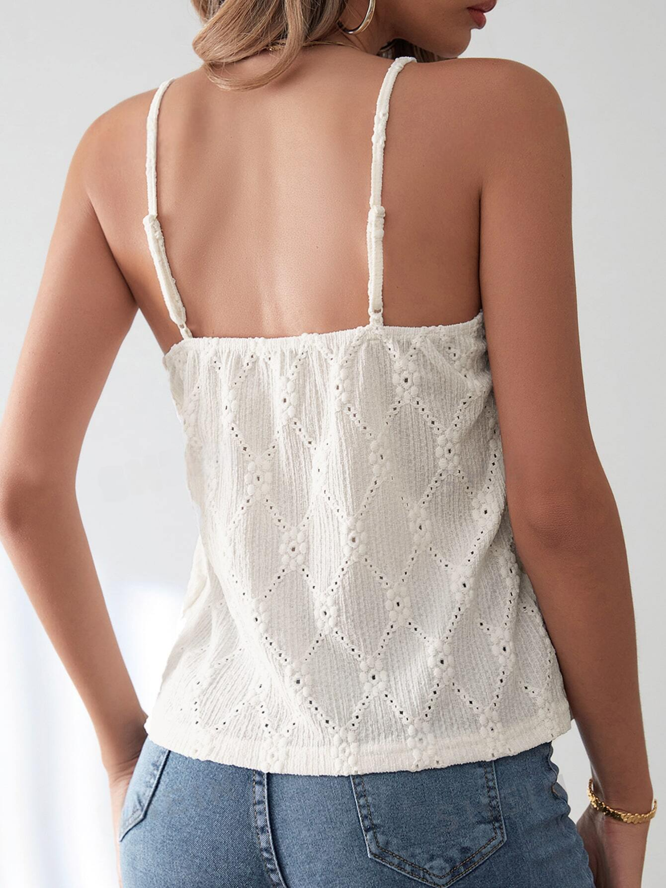 K200 - Top de tirantes ribete con encaje