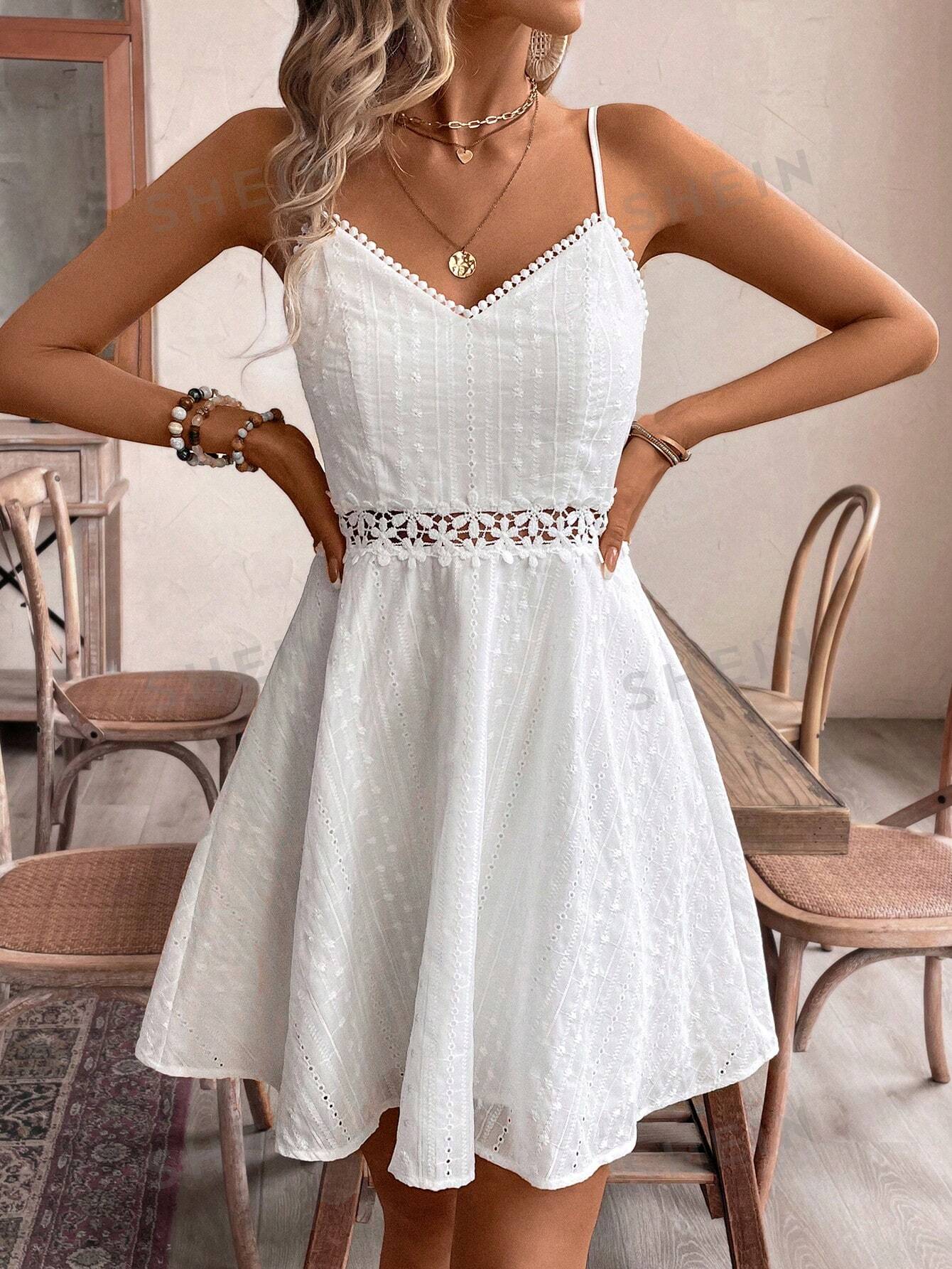 Elegantes Vestidos Vestidos De Tela Bordada Blancos Vestido Largo